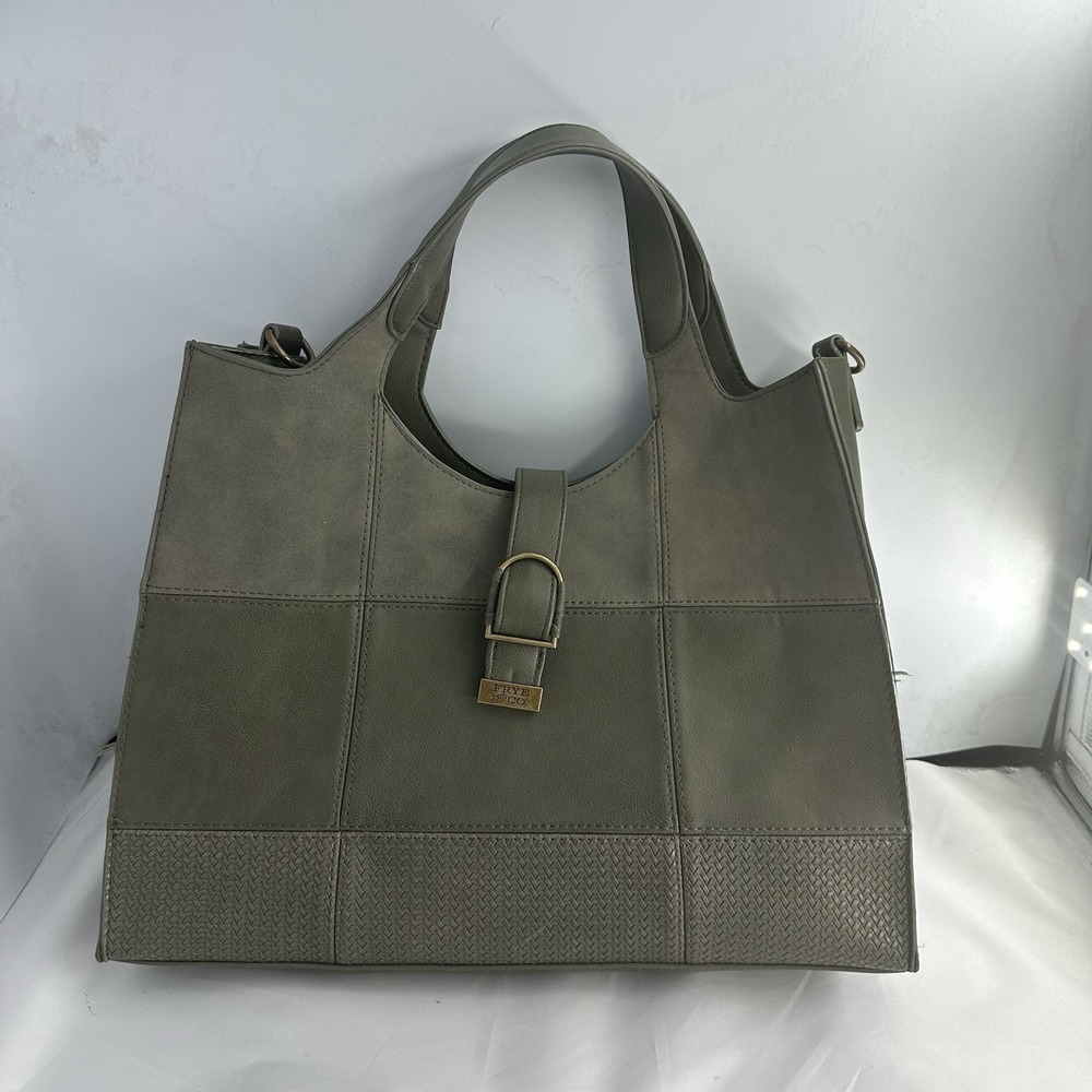 Frye Green Large Leather Tote Satchel Handbag